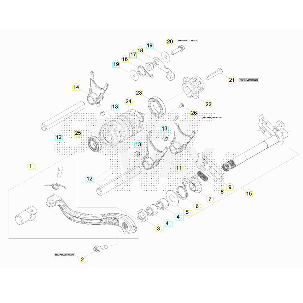 Beta RR300 2T Racing 16 Schaltung Ersatzteile